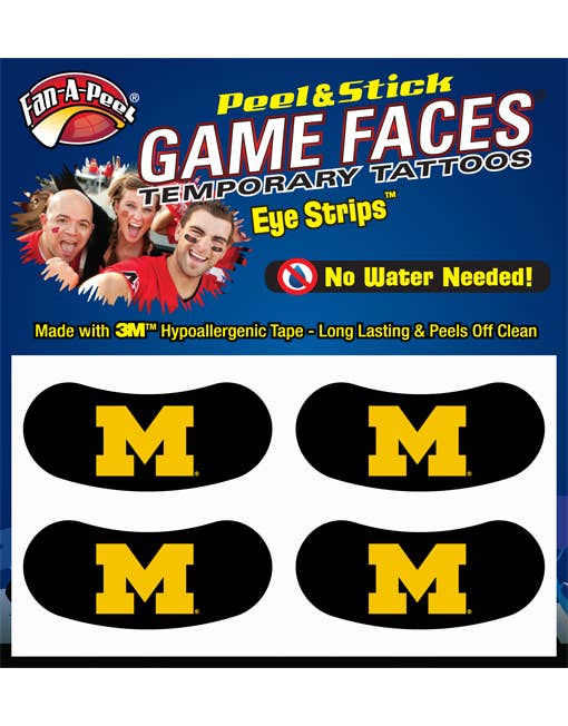 Michigan Eye Strip Temporary Tattoos